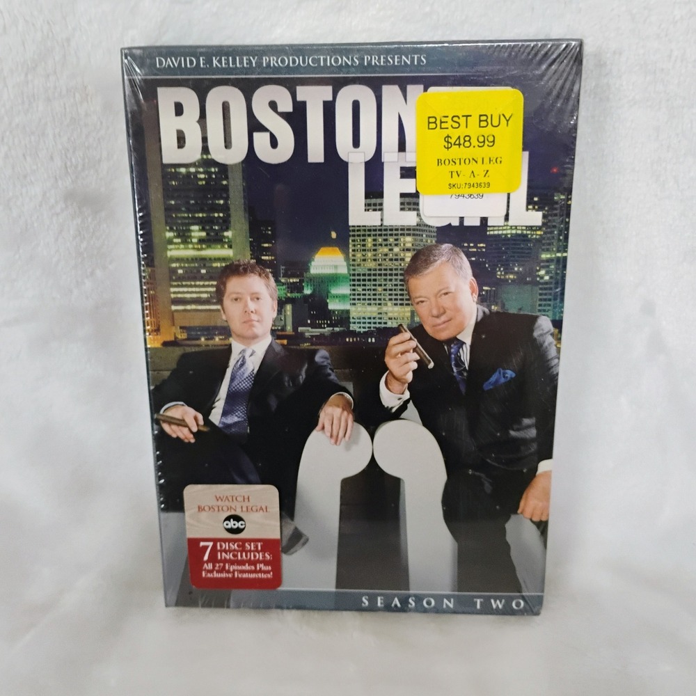 Boston Legal Season Two 2 DVD 7 Disc Set James Spader William Shatner Sealed N